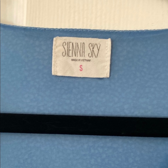 Sienna Sky Blue Flutter Sleeve V-Neck Sundress - Picture 2 of 3